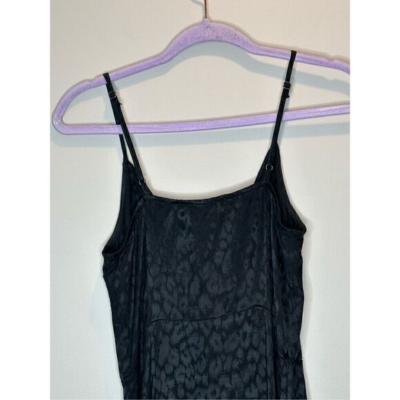 Abercrombie & Fitch Black Leopard Wrap Ruffle Bottom Dress Size Small - Picture 7 of 11